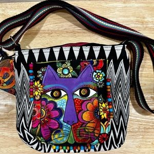 Laurel Burch-Folklorica Crossbody-Blossoming feline
